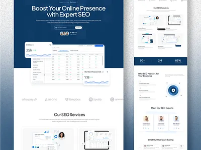 SEO Agency Website figma landing page marketing seo seo agency seo based seo company seo services seo web design seo website ui uiux web design website