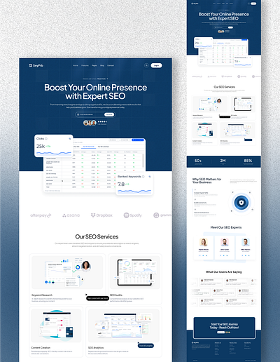 SEO Agency Website figma landing page marketing seo seo agency seo based seo company seo services seo web design seo website ui uiux web design website