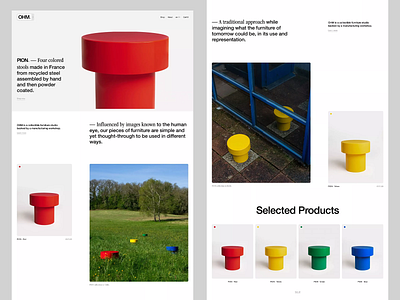 Modern Furniture Product Page brand storytelling clean grid design furniture design system e commerce ecommerce template editorial style furniture shop interactive website layout strategy minimal interface object showcase product catalog product layout shopping ui components ui design ux design ux layout web structure
