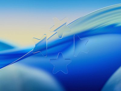 H + Stars / Logo 3d animation brand branding design glass identity liquid logo logo design logodesign logotype star