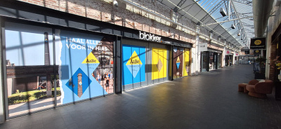Leegstands communicatie AaBe Fabriek in Tilburg. branding design graphic design illustration netherlands print media signing typography