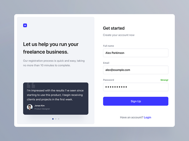 Get Started Screen by Vishnu Prasad on Dribbble