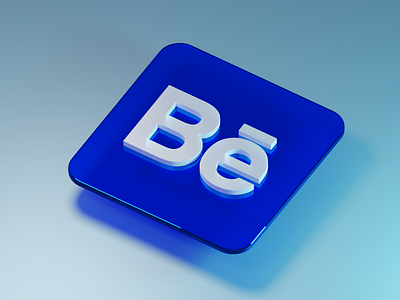 Behance logo 3d 3d art b3d blender blender 3d blender 3dart blender3d cyclesrender design glass graphic design illustration render