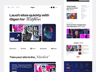 Digital agency website | Landing page 2023 agency website business company creative creative agency digital agency exploration home page landing page popular portfolio service studio ui ui design ux ux design website