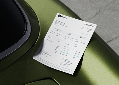 Invoice design for eShipper clean invoice data delivery invoice invoicing logistic receipt report ui