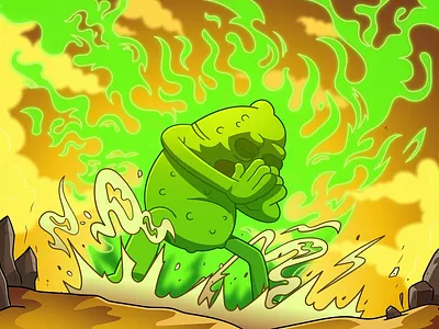 Cuke: 2D Character design (Social post art) #7 advertising art cartoon character design crupto art crypto crypto art cucumber energy fight illustration instagram magic meme coin power pray social media social post vector