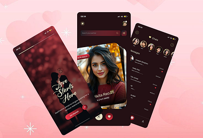 Dating App Ui Design animation bumble chatting app date app dating dating app dating app design dating app ui love match finder match making matchmaker matromony online dating online dating app partner relationship swipe tinder tinder app