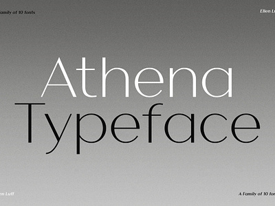 Athena - An Elegant Sans Serif