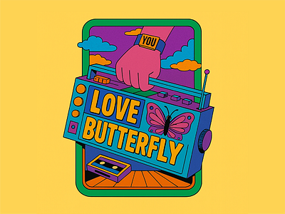 Love Butterfly brand branding design graphic design illustration logo logo design minimal modern typography ui