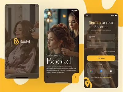 Salon App branding graphic design logo motion graphics