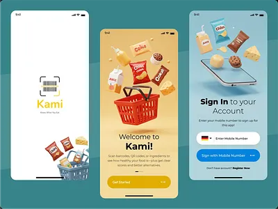 Food Scanner App animation branding graphic design logo