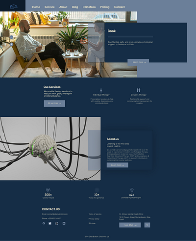 Mental Health Clinic – Landing Page UI branding landingpage ui webdesign