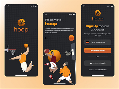 Basketball App animation branding motion graphics