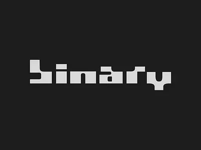 Binary typeface logo logotype type design typeface