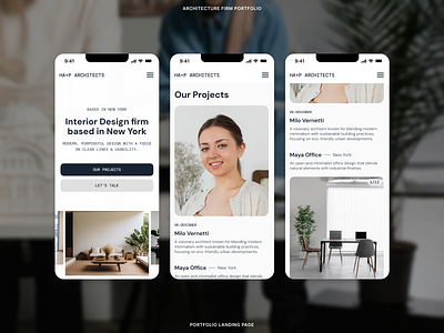 Architecture Portfolio Website branding dailyui figma interfacedesign mobile design product design ui ui design uidesign ux ux design web design