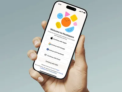 Welcome to Headspace – Calm & Minimal Onboarding UI branding ui
