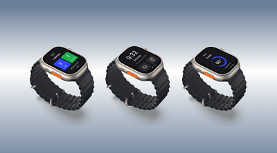 Smart Watch UI – Minimal & Functional Concept figma ui