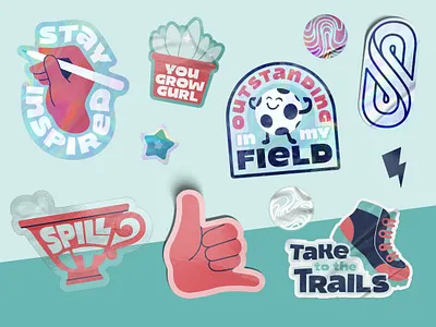 Personal Brand Stickers - 2 art design digital art illustration illustrator personal brand procreate sticker