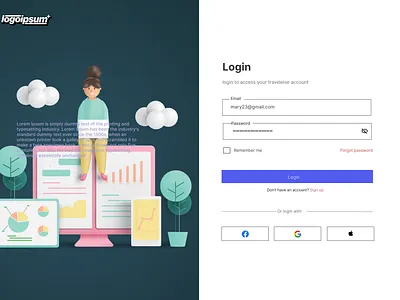 Login Screen UI – Minimal & Focused Experience ui