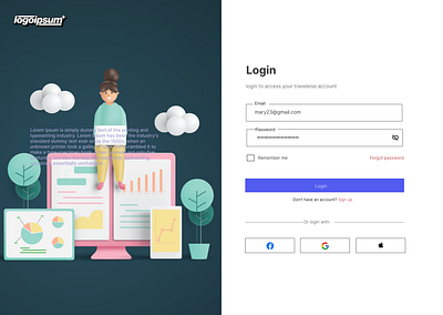Login Screen UI – Minimal & Focused Experience ui