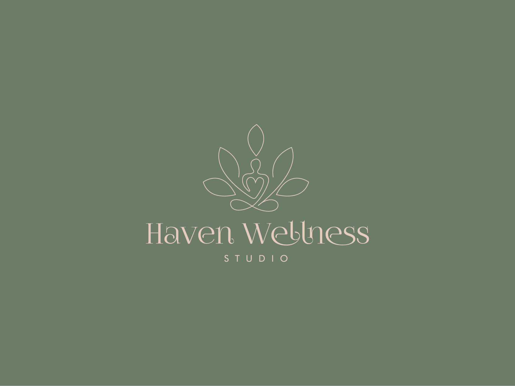 LOGO DESIGN - HAVEN WELLNESS branding custom design fitness graphic design graphics haven illustration logo luxury ui ux vector wellness