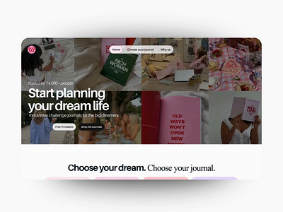Website / Landing Page design graphic design pastel colors pink ui ux website