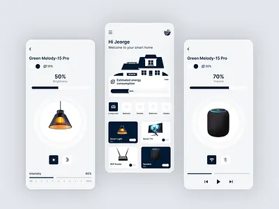 Smart Home App UI Design app design app ui app user interface figma mobile app design smart home smart home app smart home app design smart home app ui ui ui design user interface