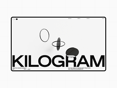 Kilogram — Splash Page 3d branding clean design agency grid layout logo minimal minimalism portfolio splash page ui ux web web design webdesign website