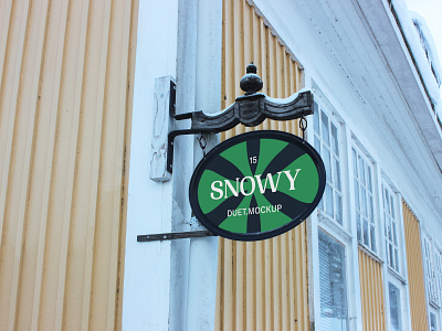 Snowy Sign 15 Mockup branding design identity mockup photoshop sign template typography