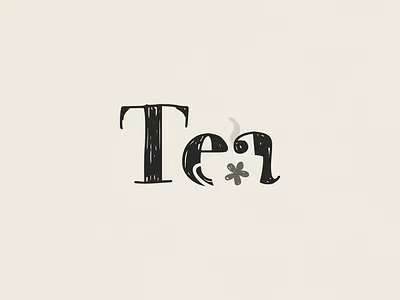 Tea | Typographical Poster design drink graphics illustration negative space poster serif simple text typography