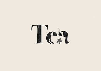 Tea | Typographical Poster design drink graphics illustration negative space poster serif simple text typography
