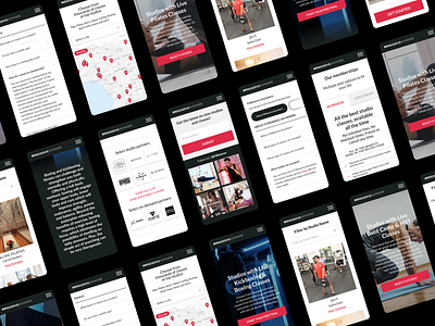 Component library design for fitness membership site components fitness homepage mobile ui ux uxui uxuidesign website