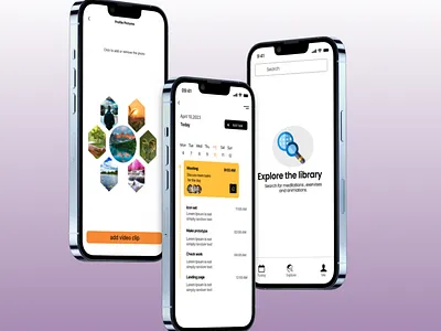 Mobile App UI – 3 Screen Flow Design