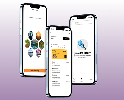 Mobile App UI – 3 Screen Flow Design