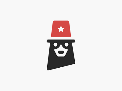 Bear! animal bear brand branding circus hat honey icon illustration logo logo design mark negative space saas star symbol wild