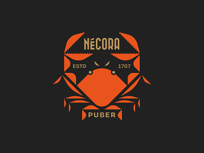 NECORA PUBER animal brand branding crab design geometric graphic design illustration logo logodesign logotype vector