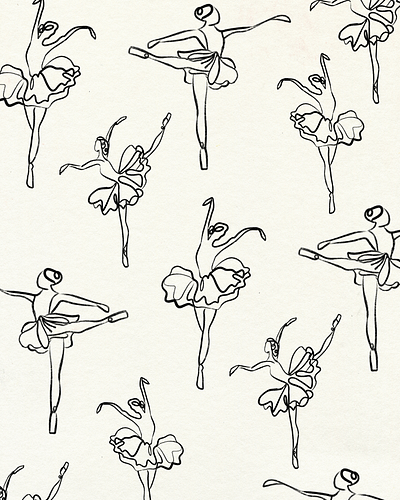 Flower Ballerina Illustration ballerina ballerina branding ballerina illustration florist brand flower illustration flowers