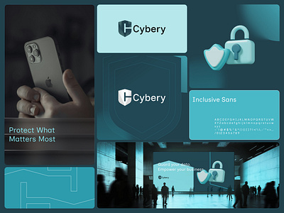 Cybery: Brand Identity for a Digital Security Service brandidentity branding cybersecurity design graphic design graphicdesign logo logodesign security tech visualidentity