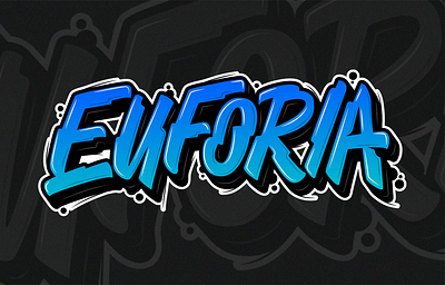 Euforia Lettering branding clothing design graphic design hand lettering illustration lettering logo vector