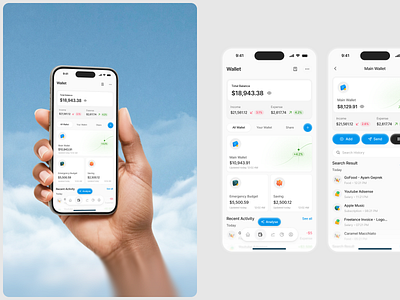 Lumen - AI Finance Tracker [Wallet] ai balance budget expense finance finance app income list management minimalism mobile design money management saving tracker tracking transaction transfer wallet