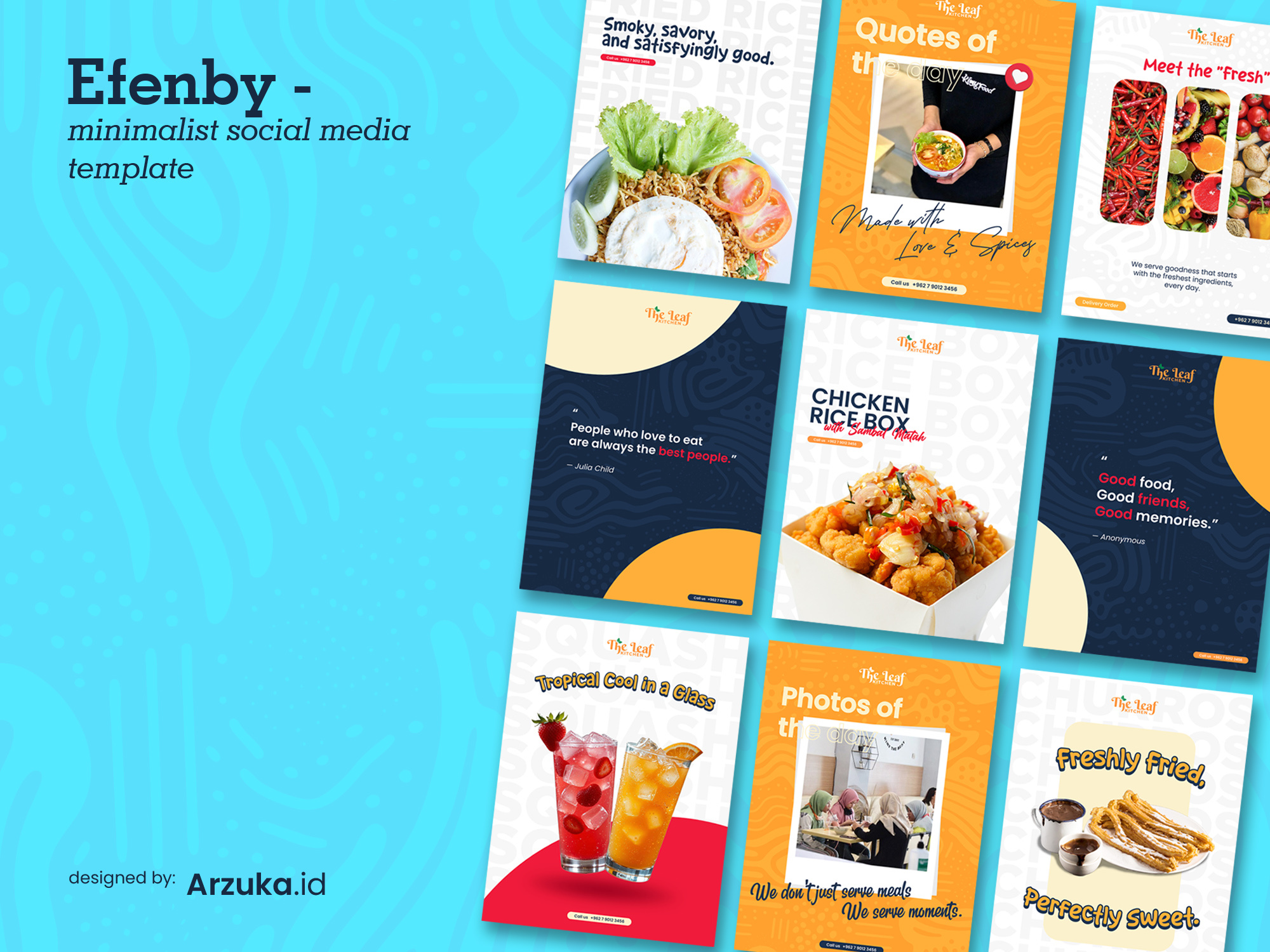 Efenby - Social Media Concept beverages brand branding cafe design food graphic design instagram kitchen media minimalist post restaurant simple social