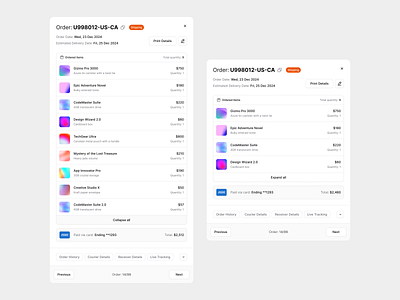 Order ID Modal app design ui ui design