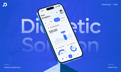 Diafit | AI Powered Diabetic App UI UX app app design design figma health app ui