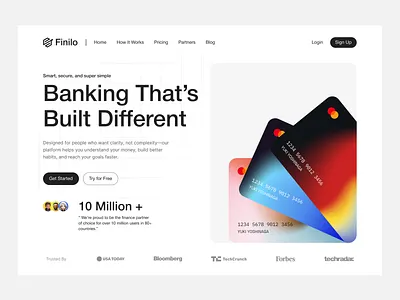 Finance Landing Page Hero Section bankingapp budgetapp financeapp financialdashboard financialplatform fintech fintechui igitalbanking investmentapp landingpage landingpagedesign minimaldesign modernui moneyapp moneytracker paymentapp personalfinance savingsapp uidesign walletapp