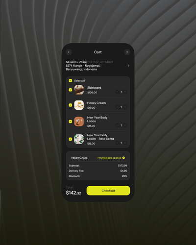 Cart Page Mobile App ecommerce minimalist modern shopping ui ui design web design