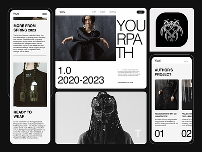 Your Yool branding color design fashion minimal ui ux web