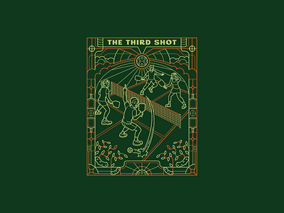 The Third Shot: Apparel Design apparel clothing geometric graphic design illustration line line art lineart logo merch merchandise minimal minimalist monoline pickleball shirt shoot sport t shirt tee