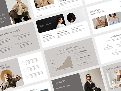 Livera - Fashion Brand Presentation branding clean layout elegant presentation design fashion brand fashion pitch deck graphic design logo luxury luxury brand aesthetic pitchdeck presentation presentation design