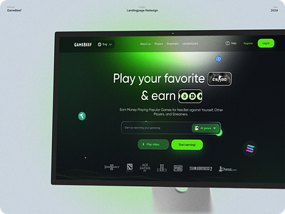 GameBeef - Gaming & Betting Platform Landing app appdesign branding design graphic design illustration interface interfacedesign landingpage logo ui ux website