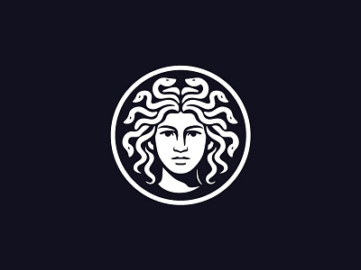 Medusa logo animal girl kobra logo medusa mythical snake women